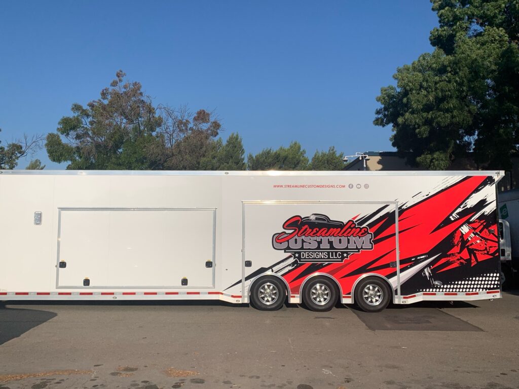 Graphic installation on a big rig in Walnut Creek