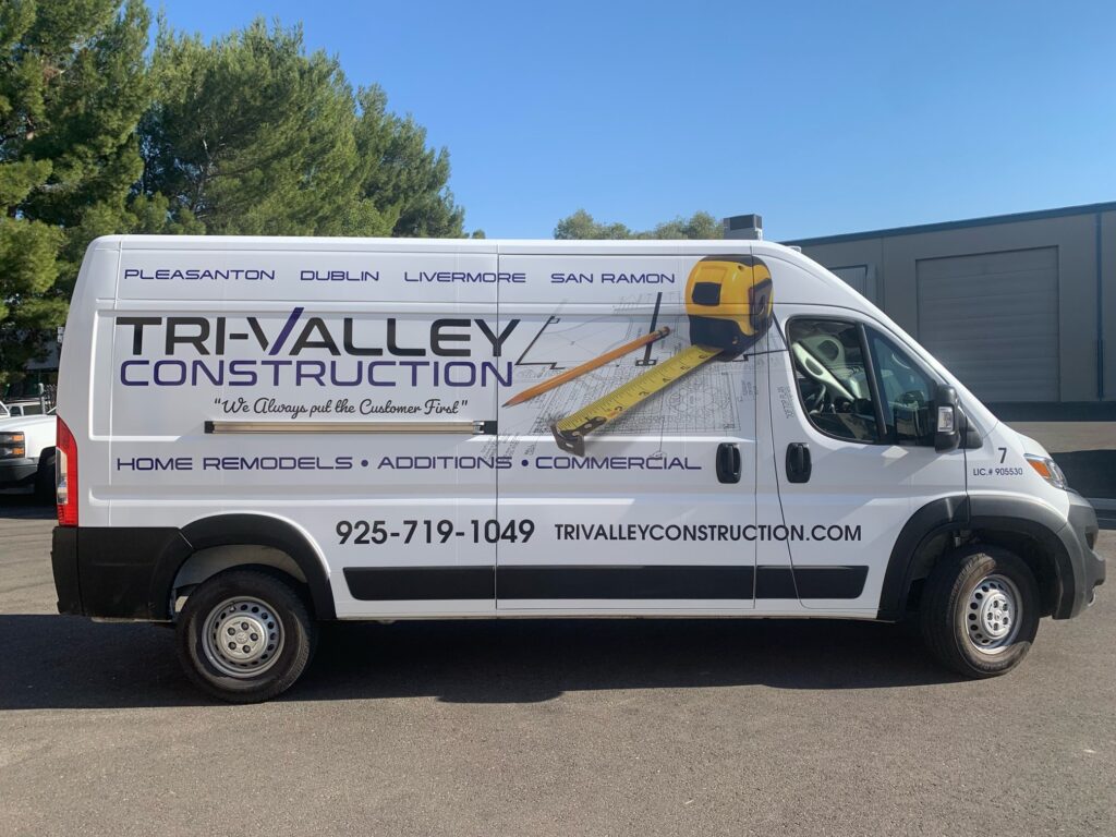Spot Graphic installation for a fleet of vans in Plesanton CA.