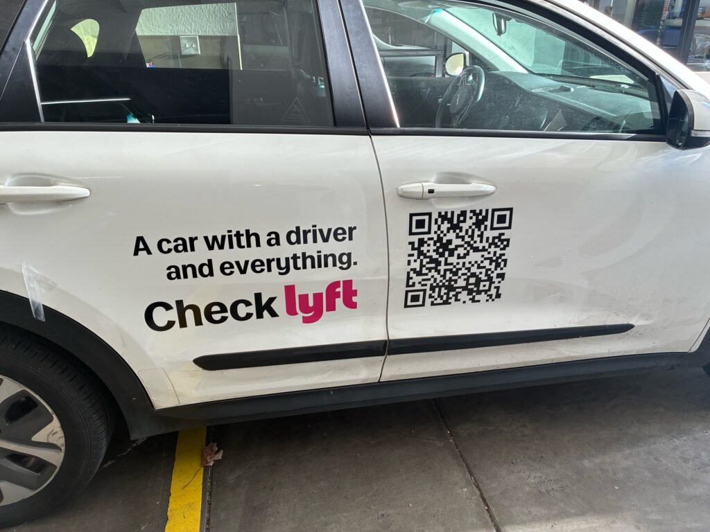Lyft spot graphics for fleet vehicles