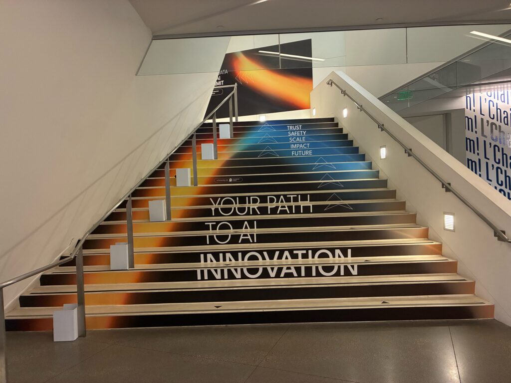 Stair graphic installation.